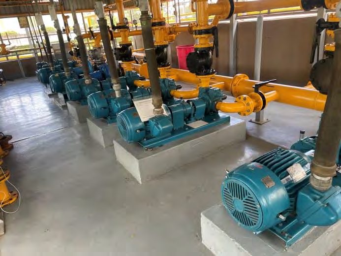 Sala de bombas y motores eléctricos